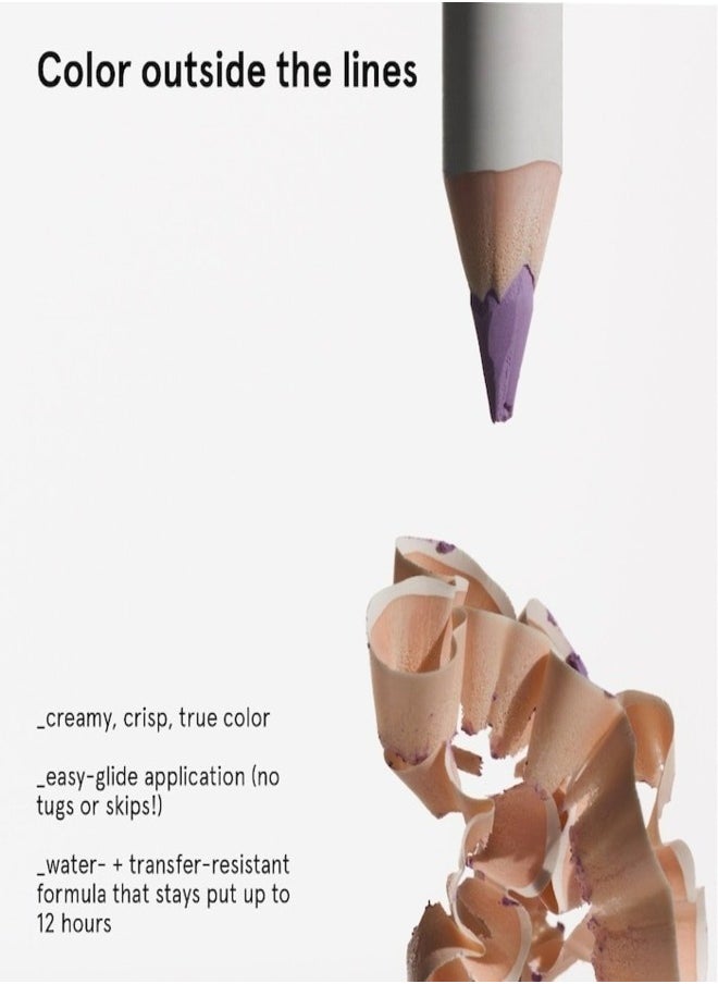 GLOSSIER No. 1 Pencil Creamy Long-Wearing Eyeliner, Rococo - deep eggplant 1.2g - Smooth, Long-Lasting Definition