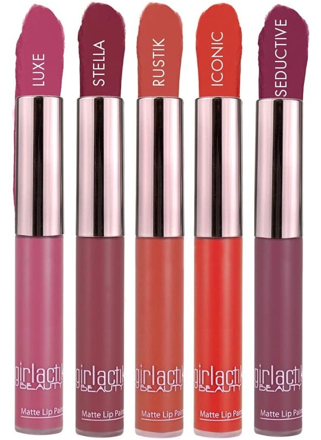 Usa. Matte Lip Liquid In Berry Pink Shade. Longwear, Pigmented & Non-Drying Lipstick. -Stellar