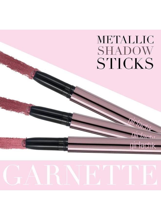 Usa. Metallic Mauve Eyeshadow Pen. Creamy Eye Shimmer Glitter Pencil Highlighter Stick With Sharpener. Long Wear, Pigmented.- Garnette