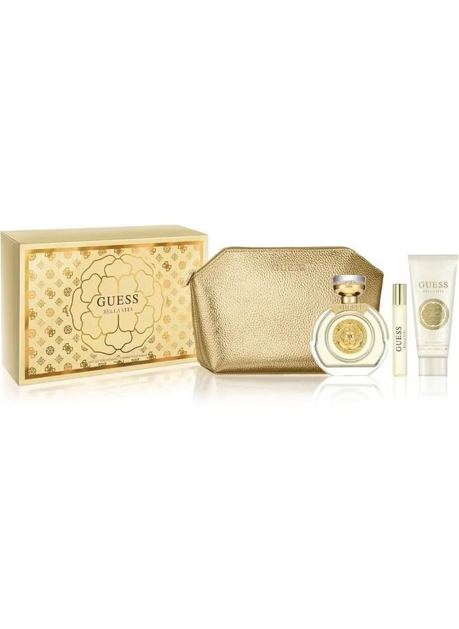 Bella Vita Gift Set EDP 100ml + BL 100ml + Mini EDP 15ml With Pouch