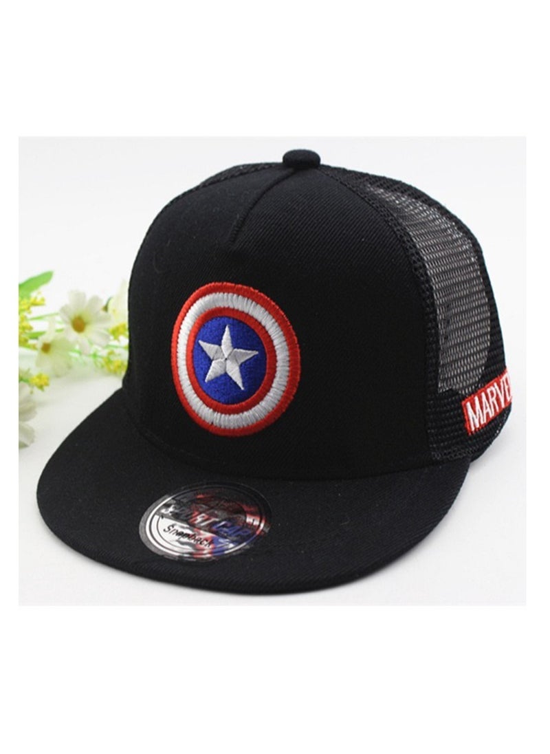 Kids' Captain America Cartoon - Inspired Baseball Mesh Hat: A Must - Have for Young Avengers Fans