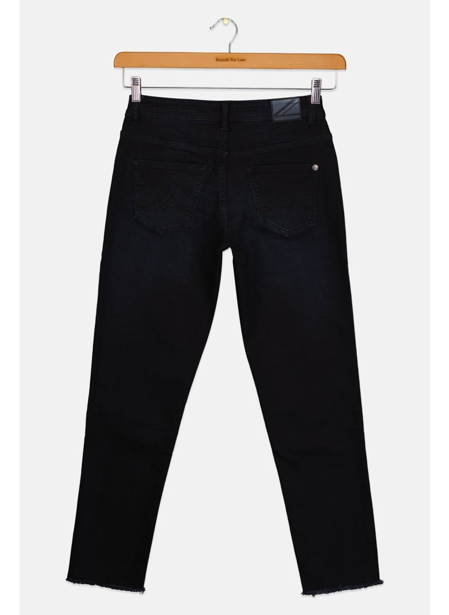 Kids Girl Dark Washed Jeans, Navy