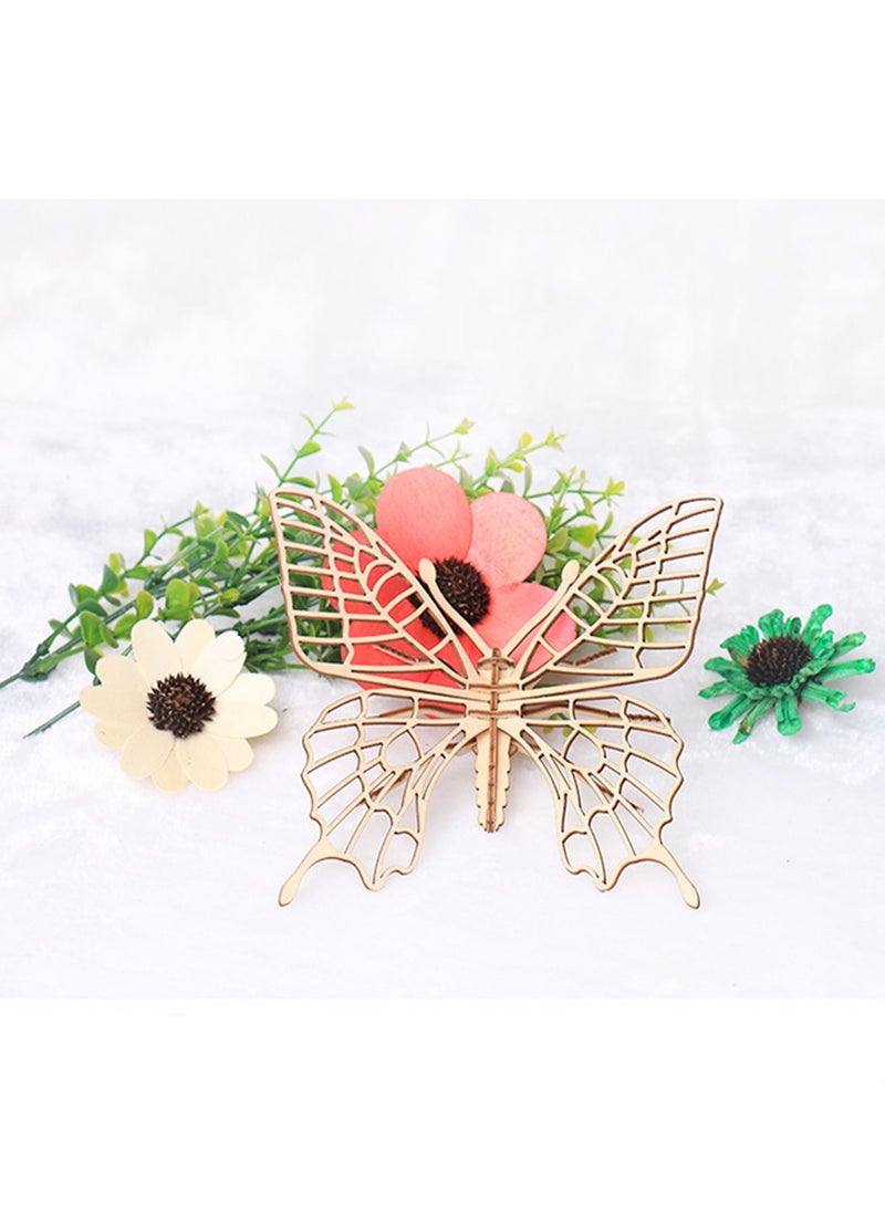 15CM 3D Wooden Insect Jigsaw Puzzle Butterfly Animal Skeleton Assembly Model Jigsaw Puzzle DIY Crafts Gift For Kids And Adults Teens Boys Girls