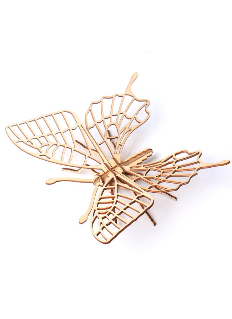 15CM 3D Wooden Insect Jigsaw Puzzle Butterfly Animal Skeleton Assembly Model Jigsaw Puzzle DIY Crafts Gift For Kids And Adults Teens Boys Girls