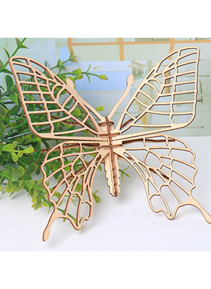 15CM 3D Wooden Insect Jigsaw Puzzle Butterfly Animal Skeleton Assembly Model Jigsaw Puzzle DIY Crafts Gift For Kids And Adults Teens Boys Girls