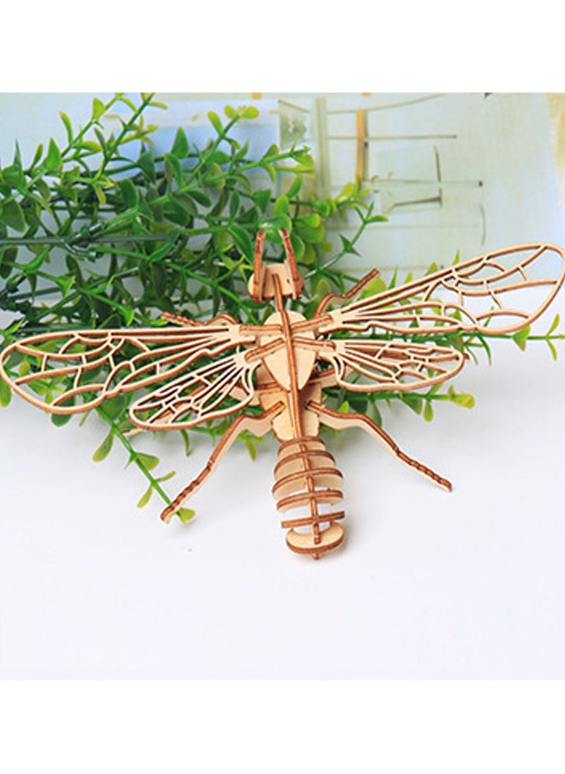 15CM 3D Wooden Insect Jigsaw Puzzle Bee Animal Skeleton Assembly Model Jigsaw Puzzle DIY Crafts Gift For Kids And Adults Teens Boys Girls