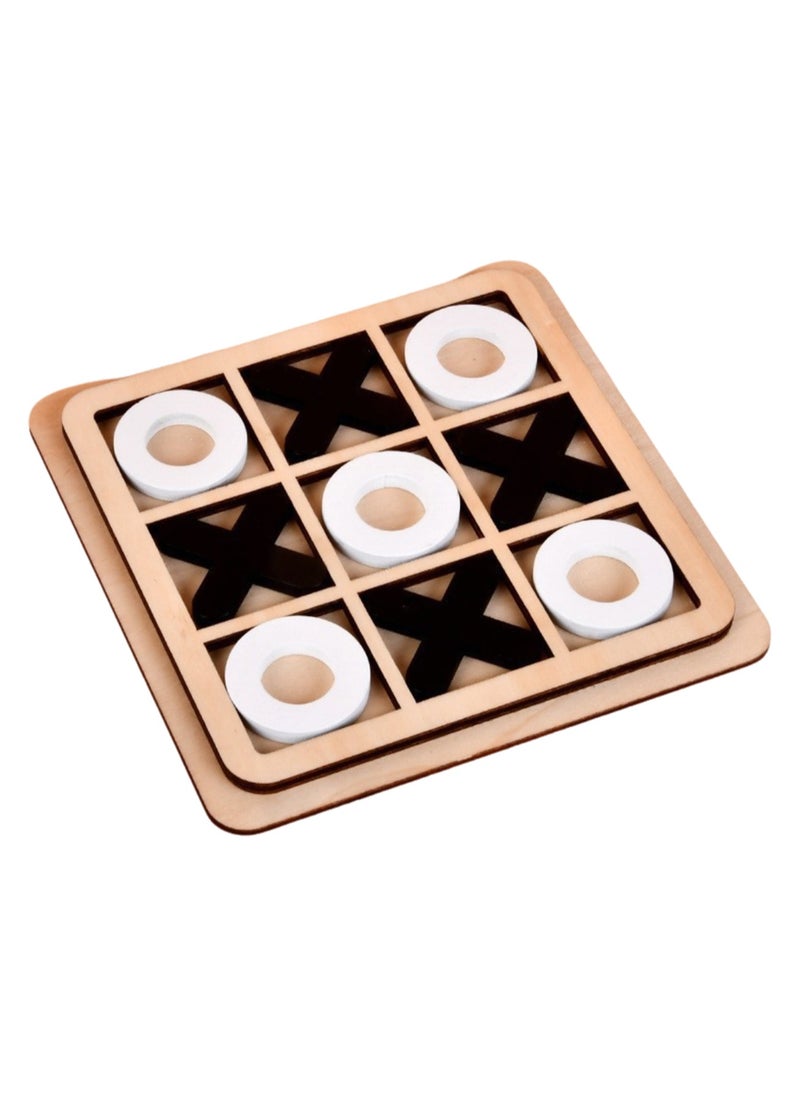 Black And White Chess Tic-tac-toe Board Game For Two Players, Children's Kindergarten, Parent-child Interactive Wooden Educational Toy