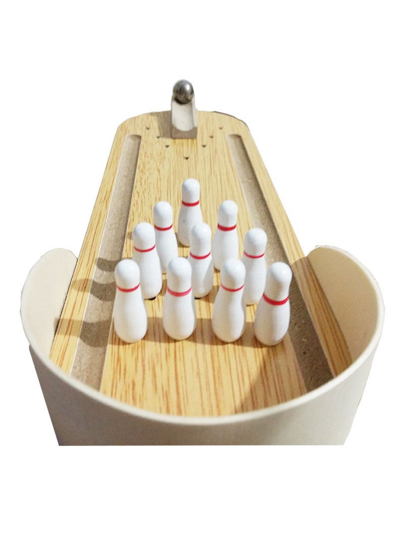 Desktop Mini Bowling Game Set Desk Stress Relief Gadgets Little Finger Toys Fun Prank Gifts Suitable for Men Adults Children Teenagers Boys