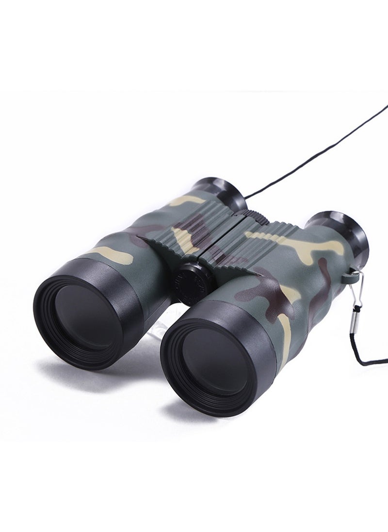 6X Outdoor Children's Binoculars Military Equipment Model Educational Toy (Green)