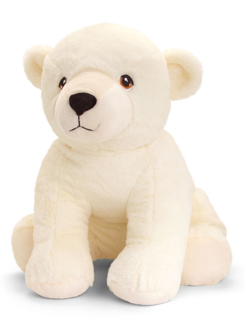Keeleco Polar Bear 45cm | Soft Toy | Plush Toy | Gift for Kids and Adults
