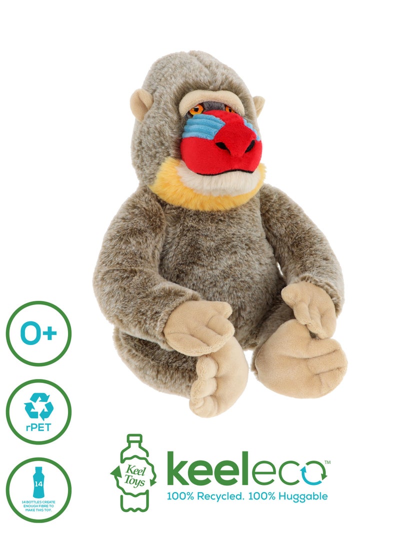 Keeleco Monkey Mandrill 25cm | Soft Toy | Plush Toy | Gift for Kids and Adults