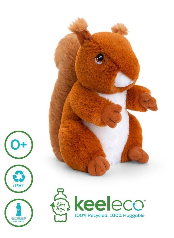 Keeleco Squirrel Red 19cm | Soft Toy | Plush Toy | Gift for Kids and Adults