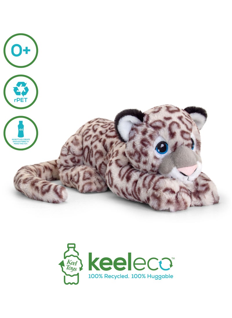 Keeleco Leopard Snow 80cm | Soft Toy | Plush Toy | Gift for Kids and Adults