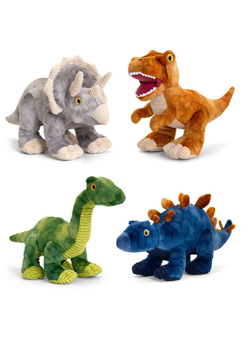 Keeleco Dinosaurs 26cm, Assorted 1 Piece (Style & Color May Vary) | Soft Toy | Plush Toy | Gift for Kids and Adults