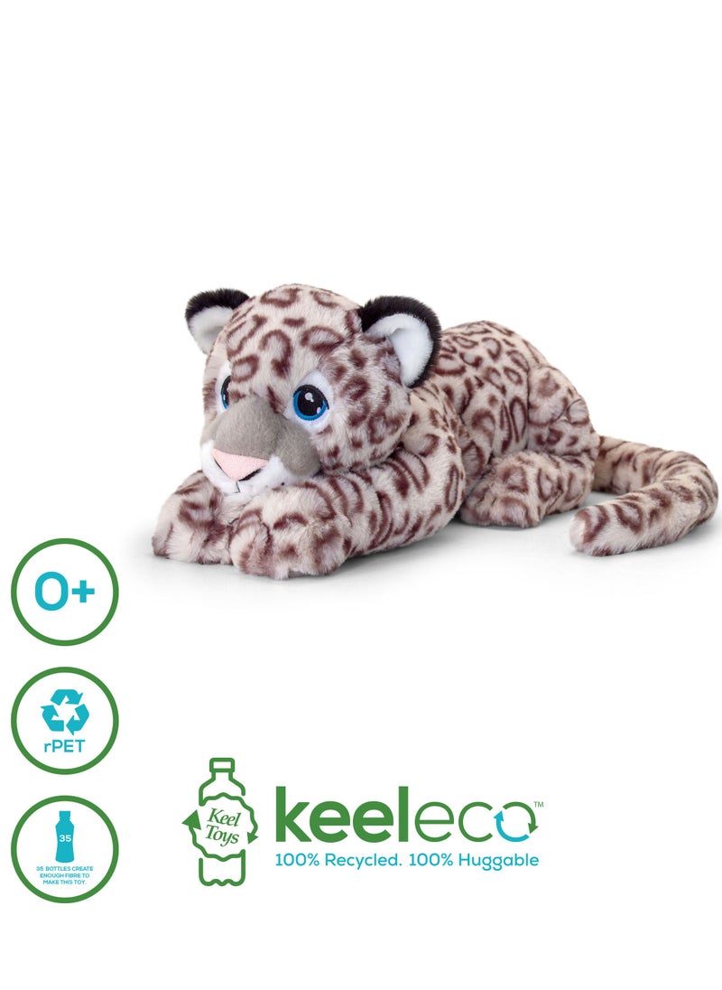 Keeleco Leopard Snow 65cm | Soft Toy | Plush Toy | Gift for Kids and Adults