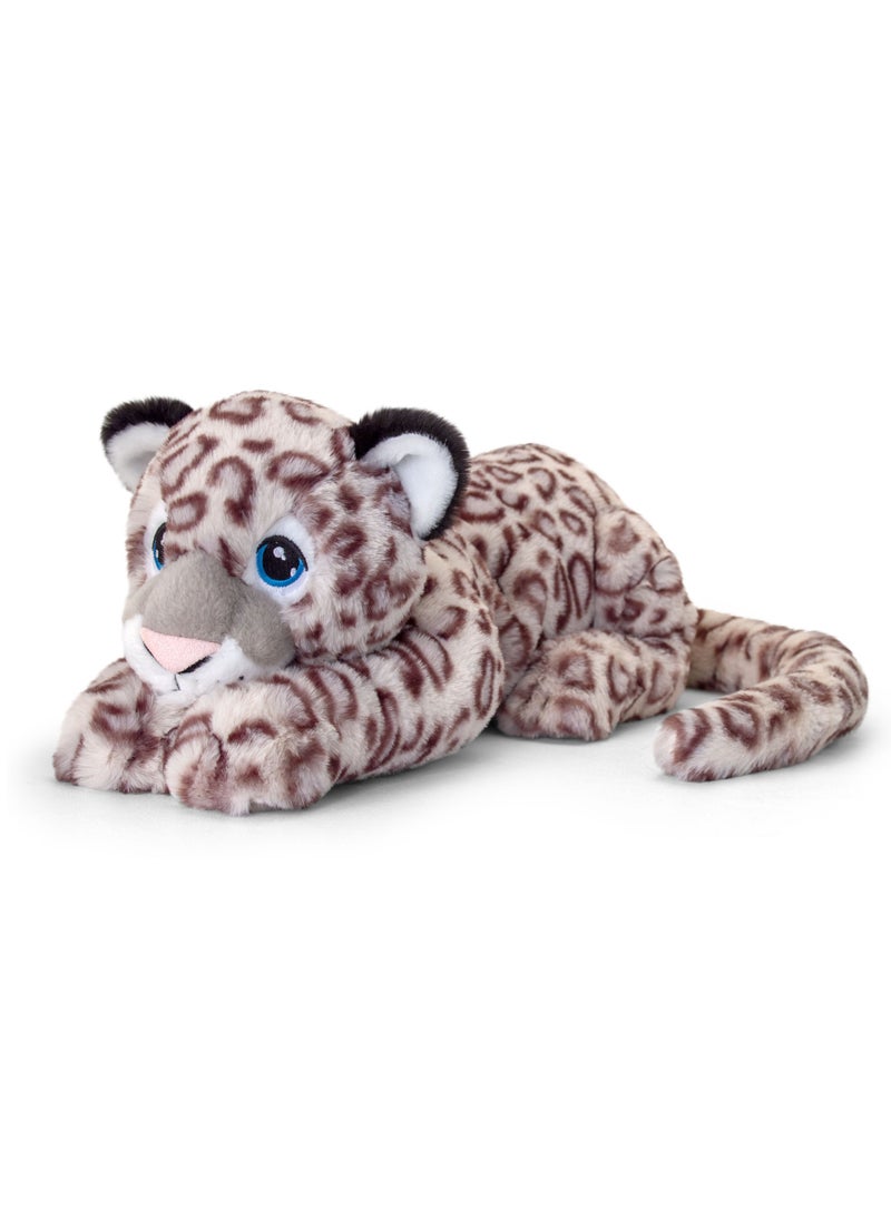 Keeleco Leopard Snow 65cm | Soft Toy | Plush Toy | Gift for Kids and Adults
