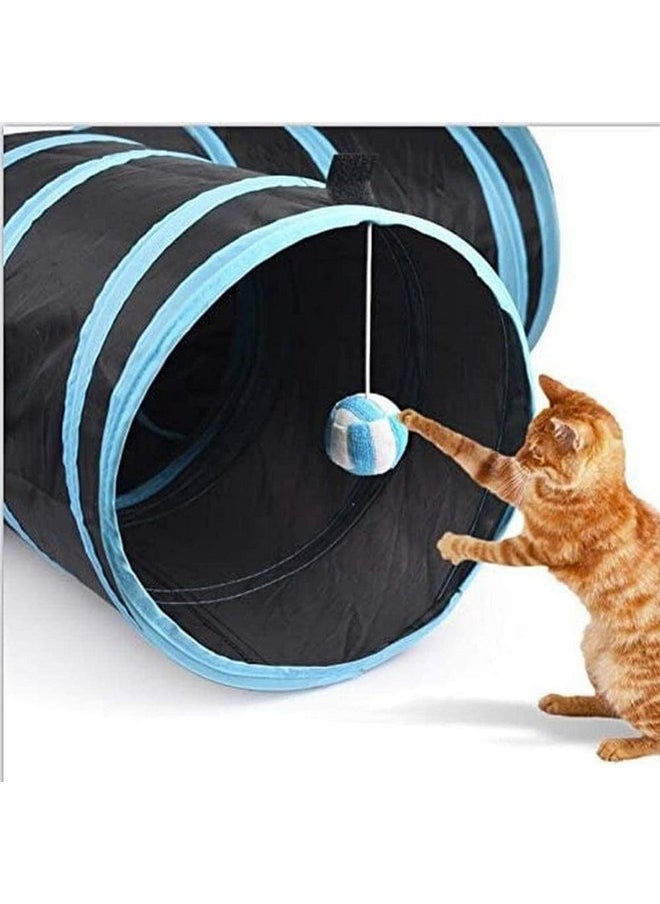 Alnicov Cat Tunnel Toy 3 WayT-Shaped Cat Tunnel Toys Outdoor Collapsible Crinkle Pet ToyLarge Indoor Foldable Play Tunnel Tubes