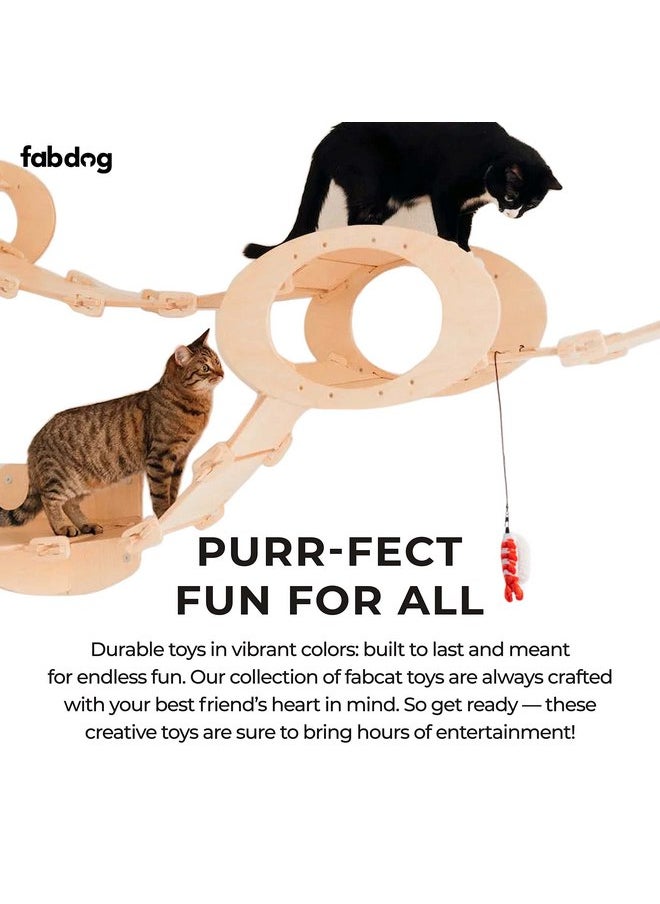 fabdog Interactive Cat Toys for Indoor Cats - Cute Cat Toys Make Great Gifts - Best Catnip-Infused Cat Accessories | New Pack N Play Box of 6 Sushi Rolls