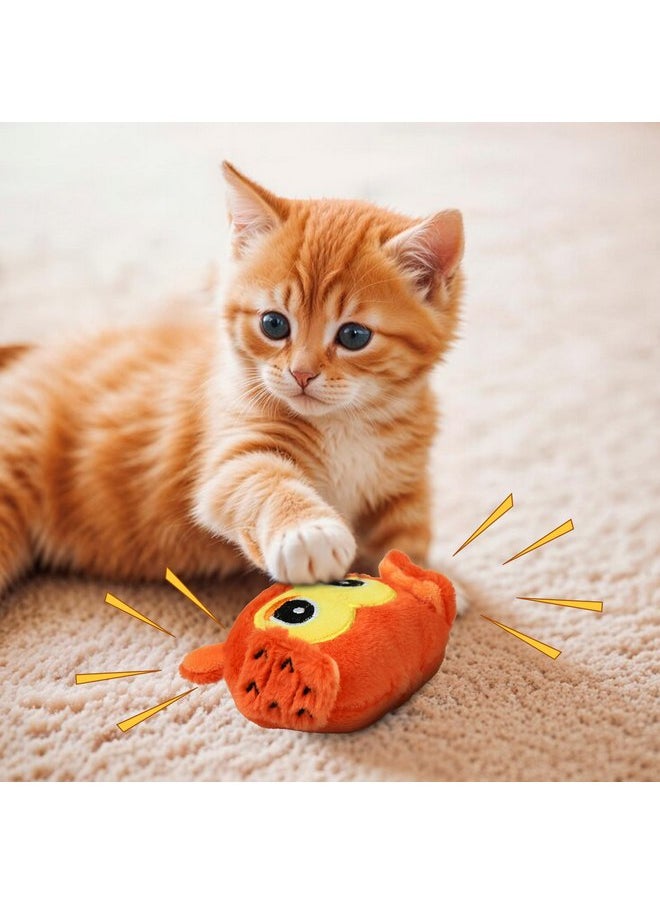 Andiker Catnip Toys for Cat, 3 Pack Cat Chew Toy with Catnip and Crinkle Sound for Chewing Biting, Cat Interactive Toy for Indoor Cats Exercising Chasing Kicking