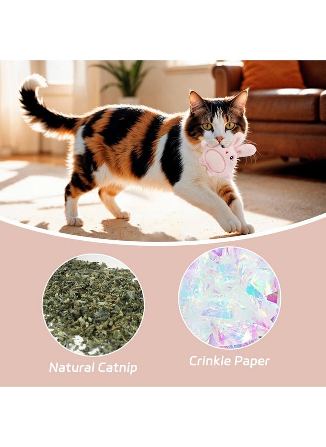 Andiker Catnip Toys for Cat, 3 Pack Cat Chew Toy with Catnip and Crinkle Sound for Chewing Biting, Cat Interactive Toy for Indoor Cats Exercising Chasing Kicking
