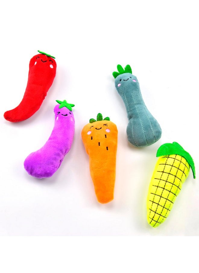 ISCRIO Cat Mint Toys, Cat Toy, Catnip Toys for Cats, Cat Chew Toy, Vegetable cat Mint Toy, Interactive Cat Toy, Cat Toys with Catnip, Cat Pillow Toys for Teeth Cleaning Playing, 5 Pack