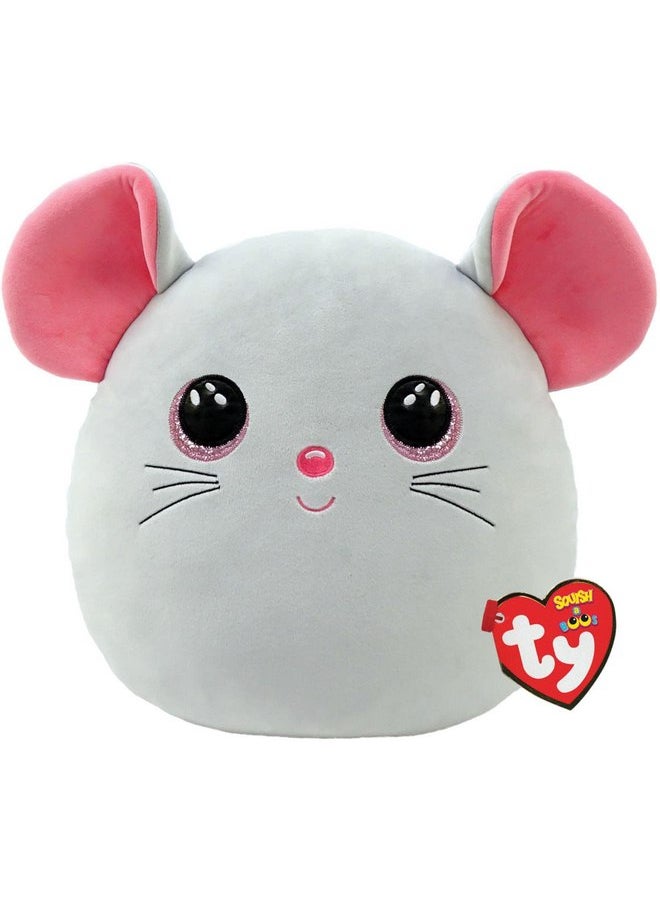 TY Toys Squish a Boo Mouse Catnip - 20 CM White/Pink 2009137