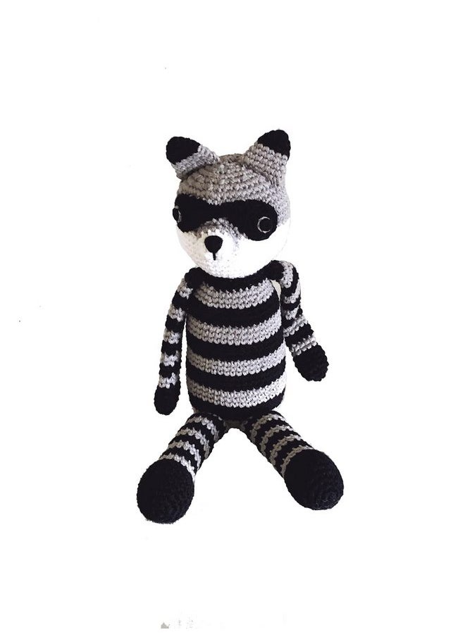 Pebble 200-172 Fair Trade Raccoon Rattle, 10-inch-Length