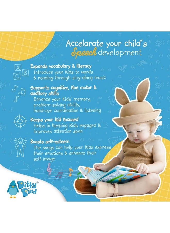 Ditty Bird Musical Toddler Books | Fun Sensory Songs of Australia | Sing Along Books for Toddlers 1-3 | Interactive Talking Book | Sturdy Baby Sound Books | Australian Nursery Rhyme Toys with Koala