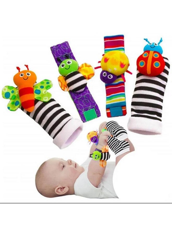 Generic baby sock, for babys between 0-12 months and watchbands with rattle, learning toy, Educational baby Watchbands Sock Set baby Sock with Rattle, gift for babys