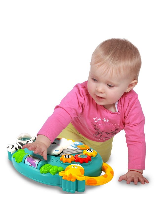 Kiddieland: Activity Center: Jungle Joy - Music & Animal Themed Interactive Toy, Activities & Gears, Piano Keys, Finger Exercises, Toddlers Ages 1 +
