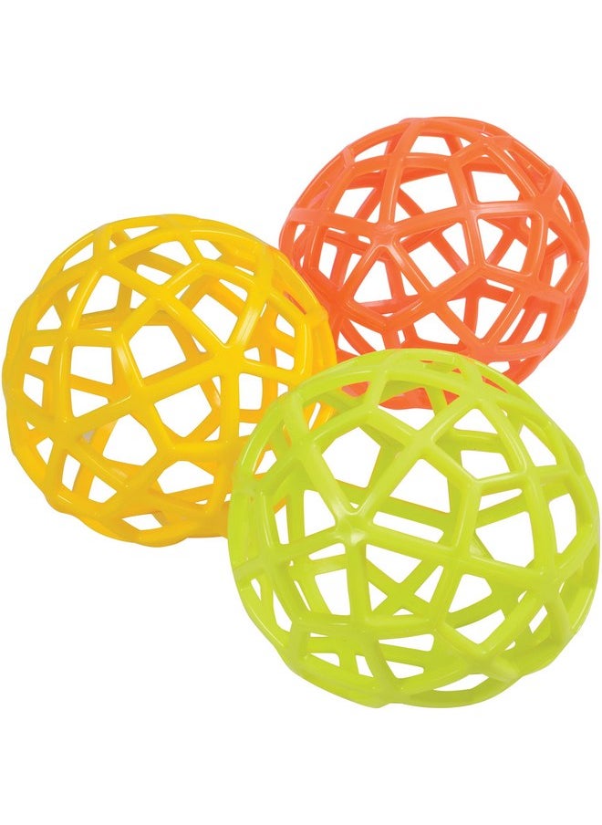 Constructive Playthings Kids Colorful Sensory Grab Balls, Multicolor (Set of 3)