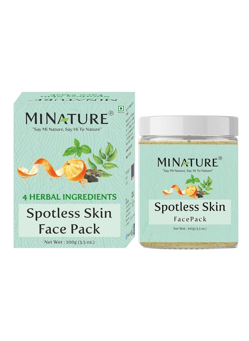 Spotless Skin Face Mask 100g Neem Tulsi Orange Peel and Bentonite Clay for Dark Spot Removal and Clear Skin