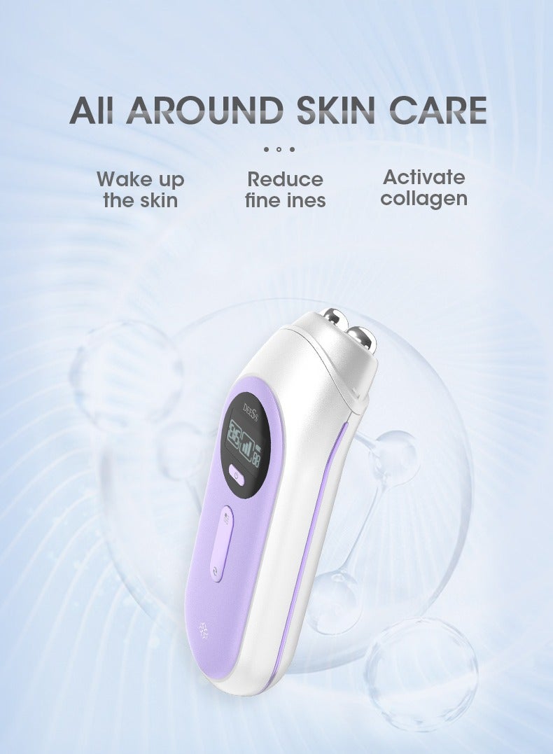 Rf Ems Skin Care Beauty Device Radio Frequency Anti Aging Microcurrent Face Lifting Instrument Purple