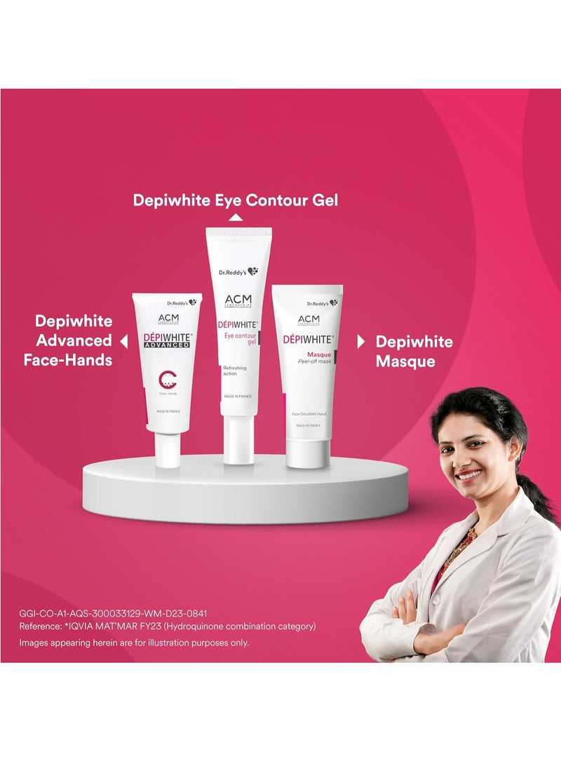 Dr. Reddy's Depiwhite Eye Gel | Reduces Dark Circles And Puffy Under Eyes | Contains Natural Ingredients | Dermatologist Recommended | For Women and Men | Suitable for all skin types | 15ml