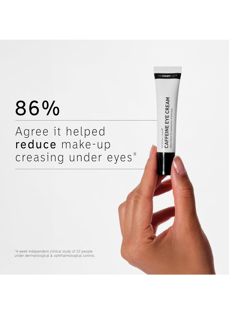 The INKEY List Caffeine Eye Cream Helps Dark Circles and Tired Eyes 15ml
