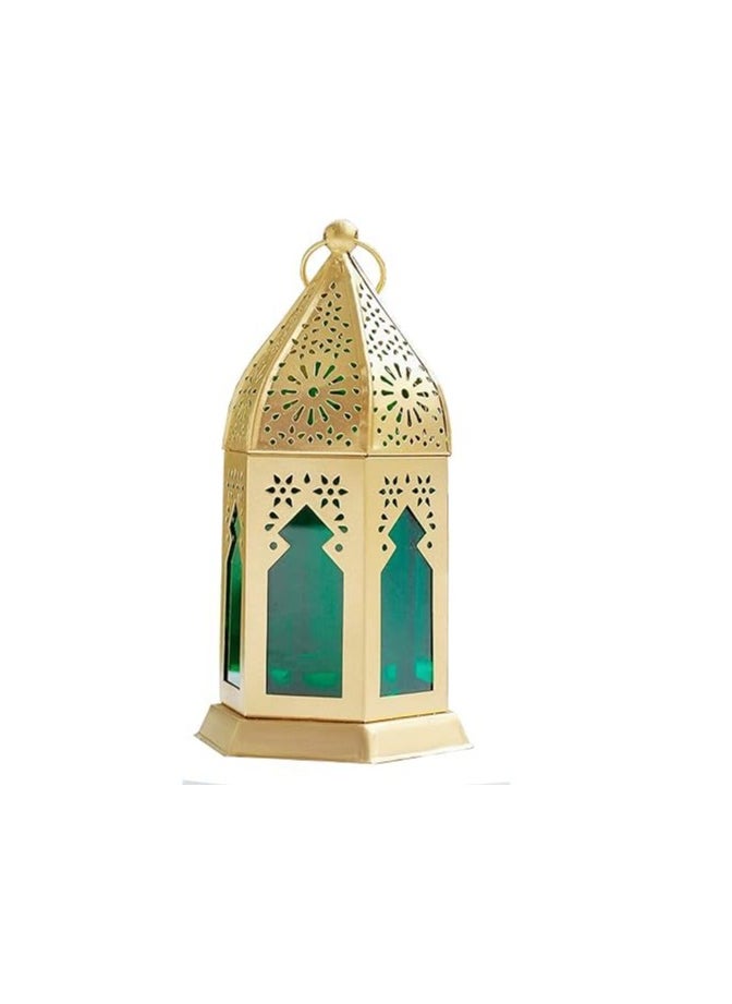 Small Moraccan Iron Lantern Lamp With T Light Candle Holder Antique Collection Decorative Hanging Lantern For Ramzan Eid Diwali Set Of 2 Red Red Green