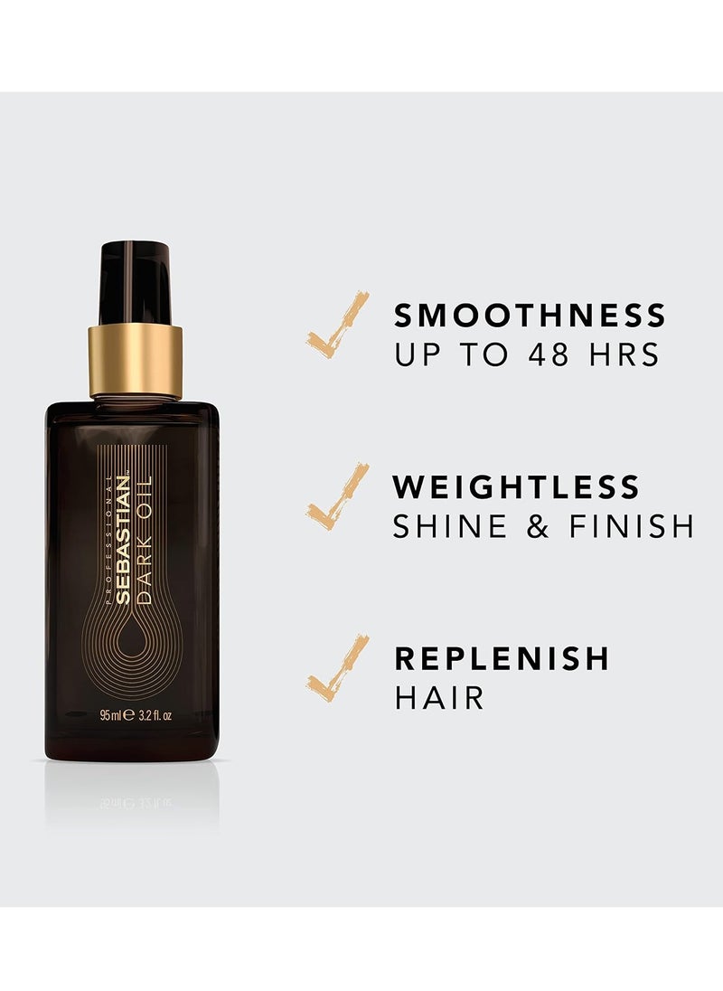 Sebastian Professional Dark Oil & Gel Forte, Lightweight Hair oil and Shimmering Hold Gel With No Sticky Feel
