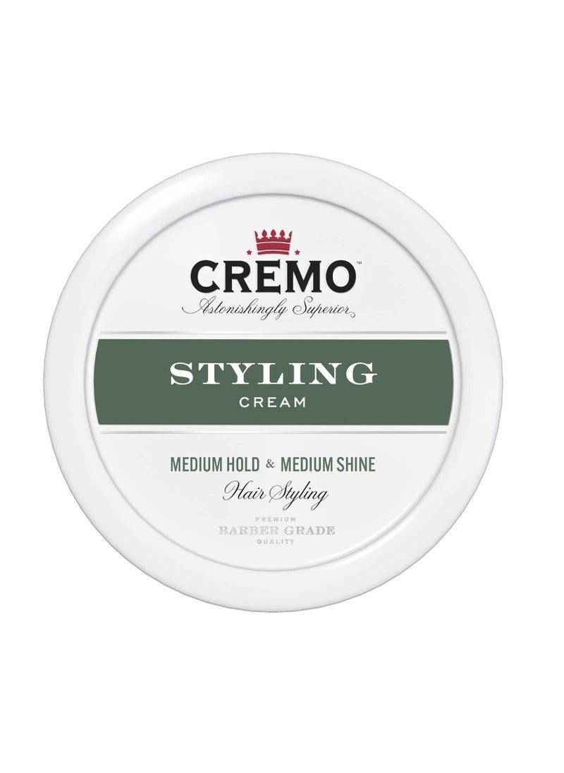 Cremo Premium Barber Grade Hair Styling Cream, Medium Hold, Medium Shine, 4 Oz & Premium Barber Grade Hair Styling Matte Cream, Light Hold, Low Shine, 4 Oz
