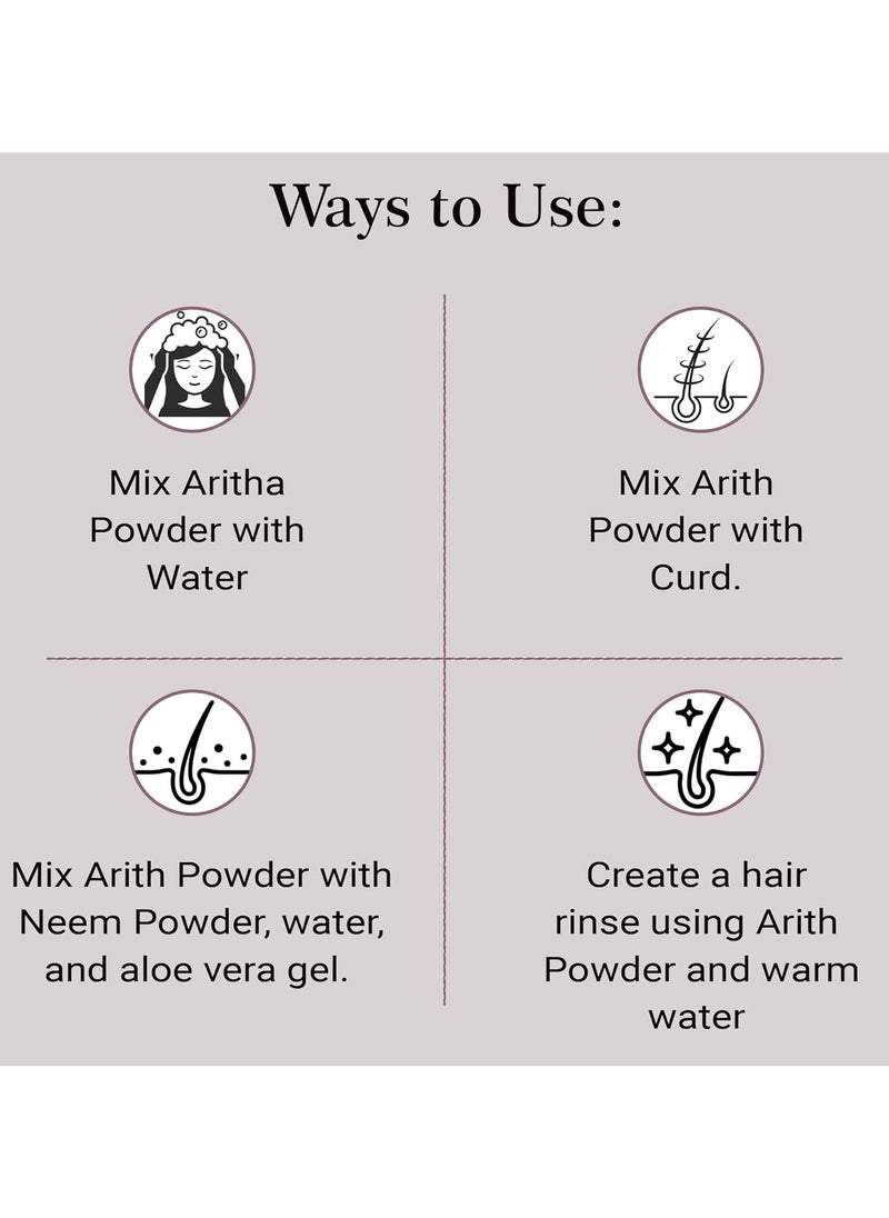 Aritha Nut Powder 227g Soap Sapindus Mukorossi for Silky Hair