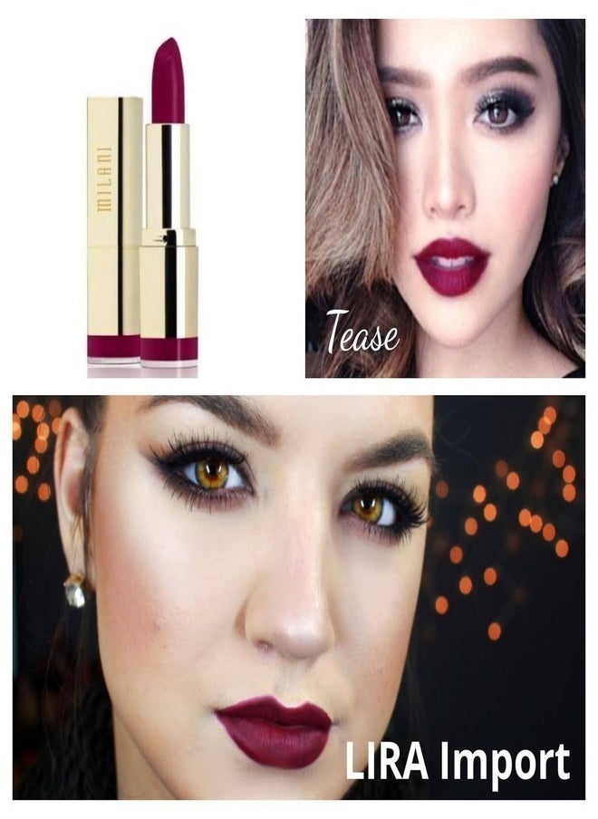 Milani Color Statement Matte Lipstick Matte Tease Cruelty-Free Nourishing Lipstick in Vibrant Shades 5g