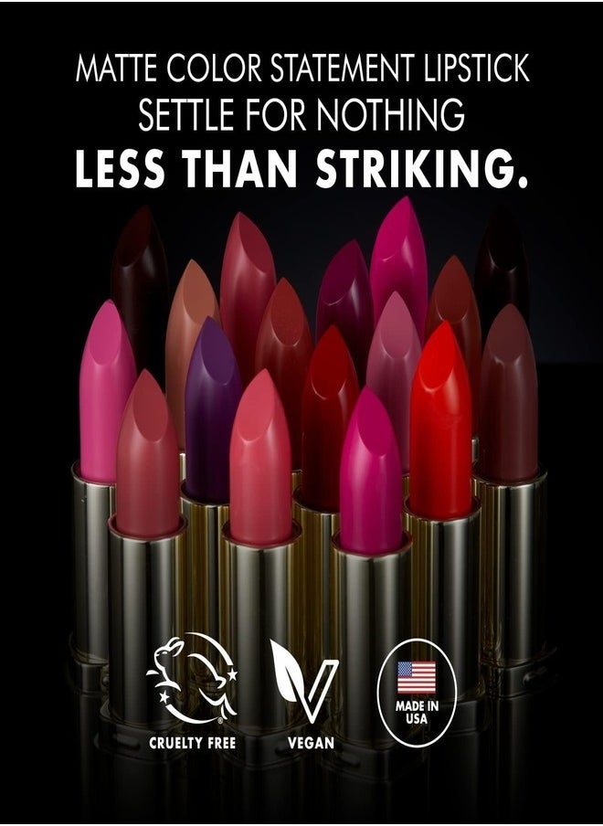 Milani Color Statement Matte Lipstick 08 Ruby Valentine Cruelty-Free Nourishing Lipstick in Vibrant Shades 5g