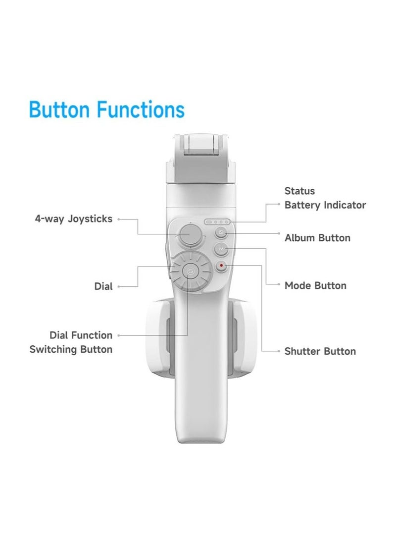 FeiyuTech Vimble 3 [Official] 3-Axis Gimbal Stabilizer for Smartphone,7.8''Extend,Dial Ring Designed,Face/Object Track,fits iPhone14 13 pro/max Samsung Android Cellphone Vlog,YouTube TikTok,Tripod