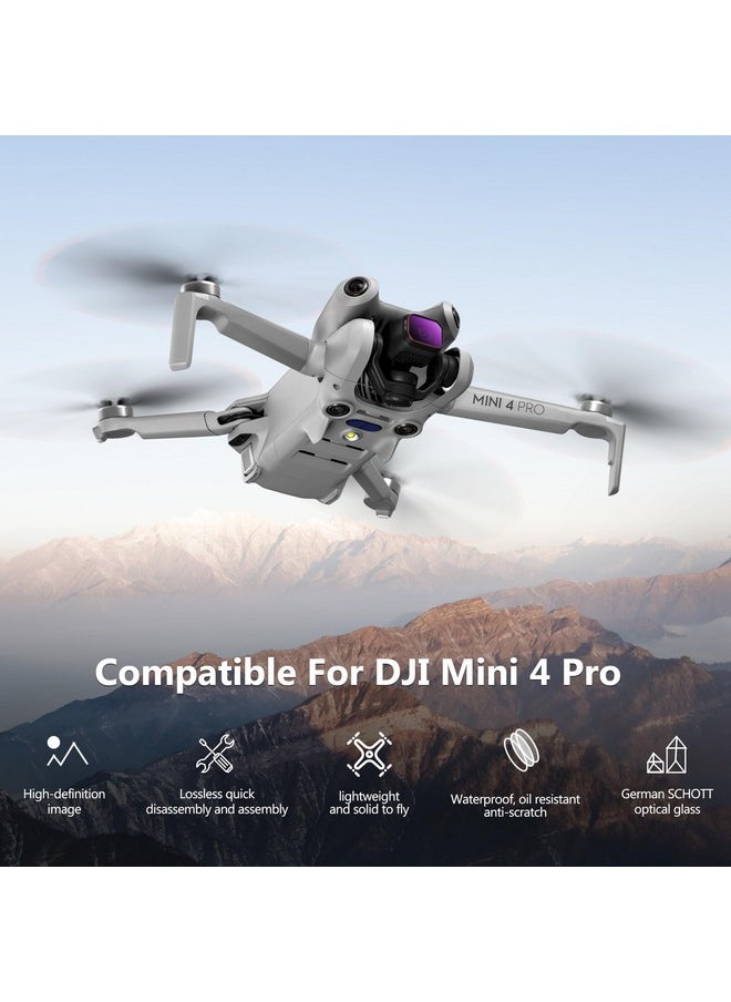 Nd Filters Set For Dji Mini 4 Pro Accessories -6 Pack (Nd8,Nd16,Nd32,Nd64,Nd256,Cpl)(Aluminum Version)