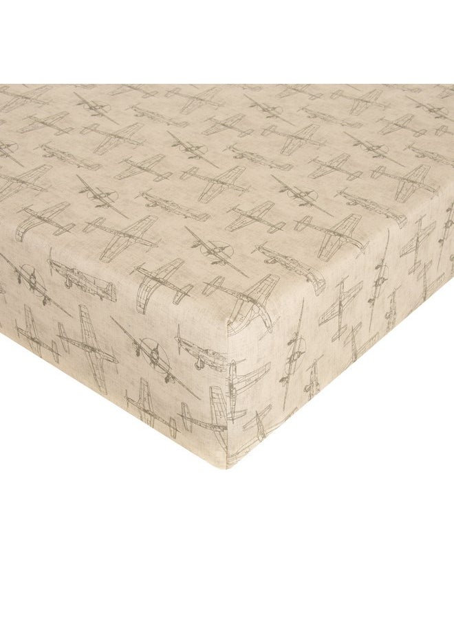 Glenna Jean Airplanes Crib Sheet Fitted 28
