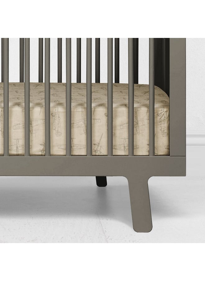 Glenna Jean Airplanes Crib Sheet Fitted 28