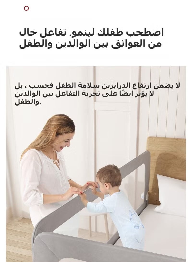Rails for Toddlers Swing Down Safety Bed Guard for Convertible Crib Folding Toddler Bed Rails Guard for Kids Twin Double Full-Size Queen & King Mattress