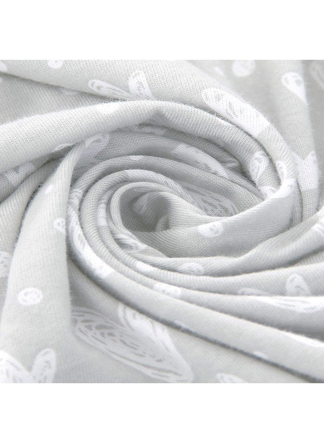Bassinet Sheets Compatible with Halo Bassinest Swivel, Flex, Glide, Premiere & Luxe Series Sleeper, 2 Pack, 100% Jersey Knit Cotton Sheets, Breathable and Heavenly Soft, Grey and White Print for Baby