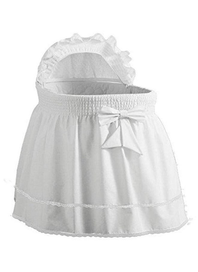 Babydoll Bedding Precious Bassinet Liner/Skirt & Hood, White, 13
