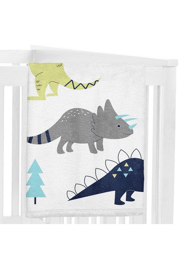 Sweet Jojo Designs Mod Dino Boy Milestone Blanket Monthly Newborn First Year Growth Mat Baby Shower Memory Keepsake Gift Picture - Blue, Green and Grey Modern Dinosaur Rawr