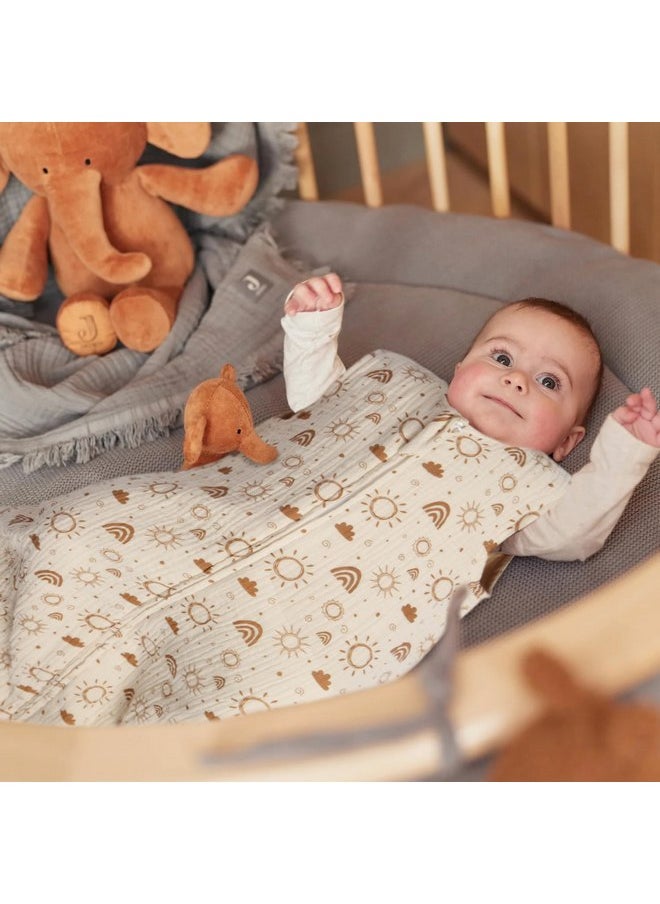 MEXXI Baby Sleep Sack 6-12 Months 1.0 TOG, 2 Pack Muslin Wearable Blanket, Baby Sleeping Bag with 2-Way Zipper for Babies Unisex